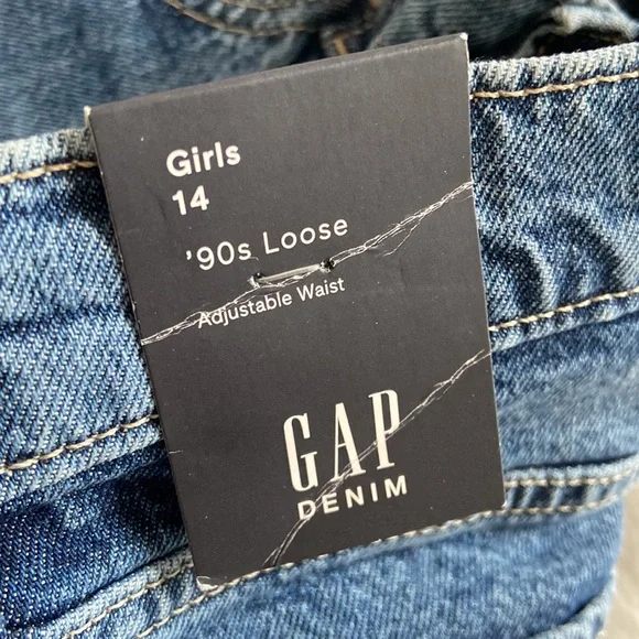 NWT Gap Mid-Rise Side Vent Hem Distressed 90s Loose Straight Leg Jeans - Picture 11 of 14
